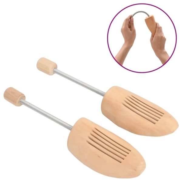vidaXL Skoblock 2 par EU 39-42 massivt lotusträ