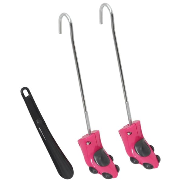 Stövelsträckare med skohorn rosa EU 34-40 plast