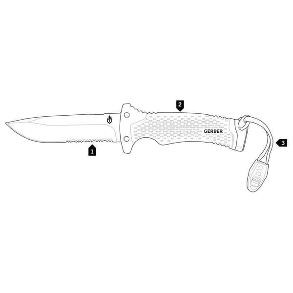 Gerber Ultimate Survival Fixed Sort,Søvfarvet