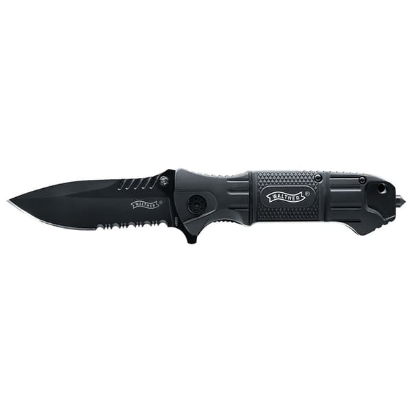 Walther Linerlock Spearpoint Cut Off Kniv Btk Silver