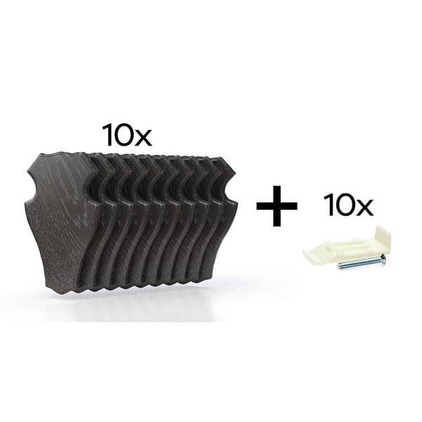 Eurohunt Ek Hjort Troféplatta 1 Med Plastklips 10 Enheter Brun 22x13 cm
