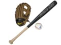 Miniatyrbillede 1 af 2: BRETT Junior Baseball Sæt Bat + Bold + Handske