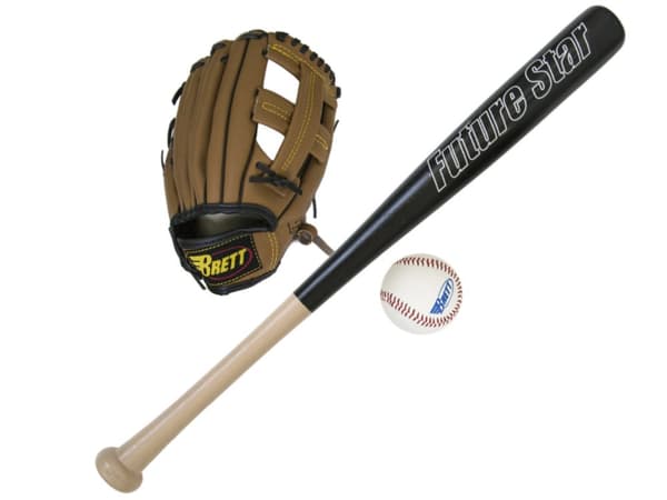BRETT Junior Baseball Sæt Bat + Bold + Handske