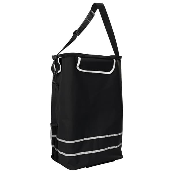 Shoppingvagn med hjul och justerbart handtag Svart 40 L