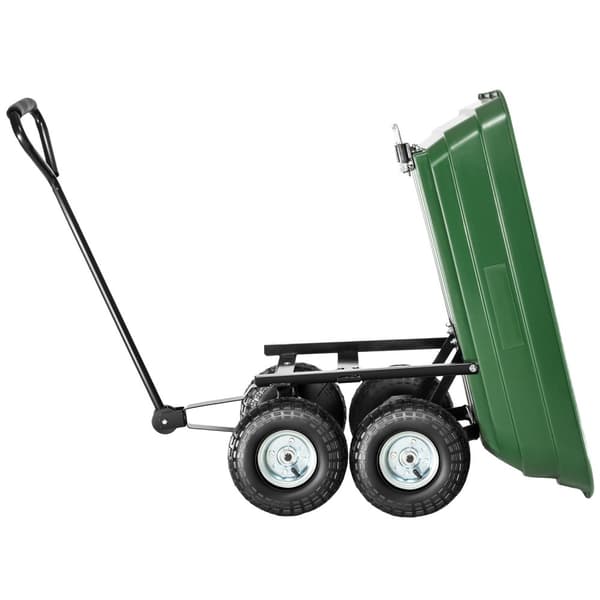 Trækvogn med vippefunktion, bæreevne 300 kg - grøn