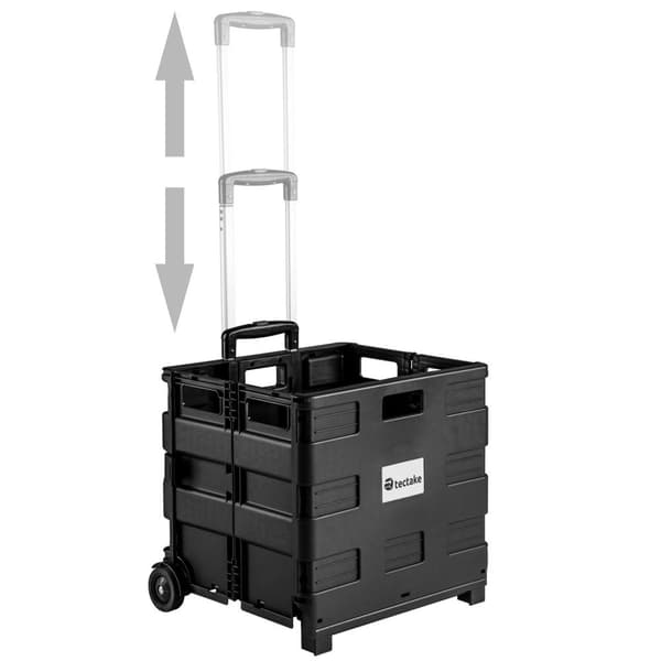 Indkøbstrolley foldbar - sort