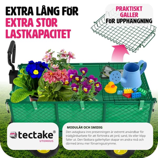 Skrinda med hyllplan max 550 kg - grön