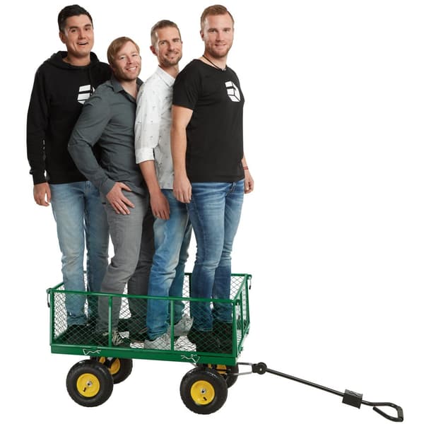 Skrinda med hyllplan max 550 kg - grön