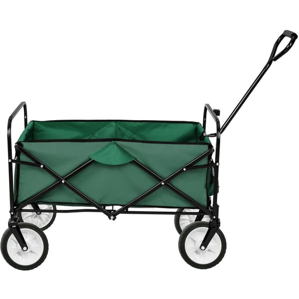 Foldbar trækvogn, bæreevne 80 kg - grøn