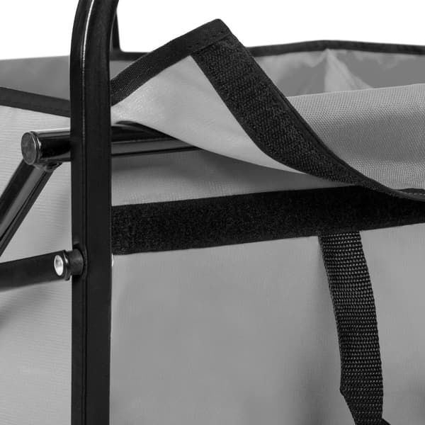 Foldbar trækvogn, bæreevne 80 kg - grå