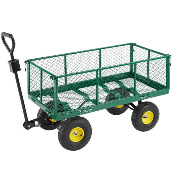 Metall tralle med hylleplan maks 550 kg - grønn