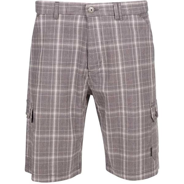 Trespass Mens Earwig Cargo Shorts Storm Grey Check L