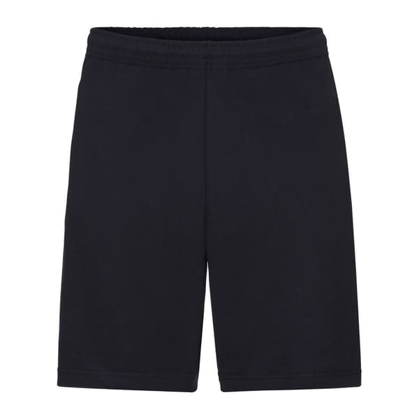 Fruit of the Loom Lättviktiga casual fleece-shorts för män (240 GSM) Black M