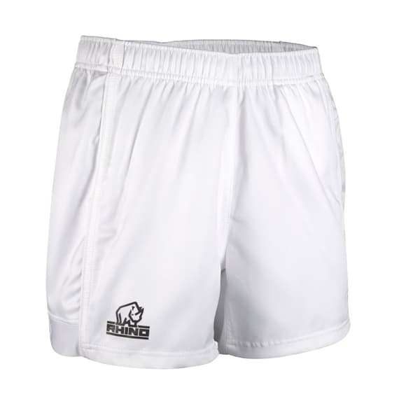 Rhino Børne/børn Auckland Rugby Shorts White LB