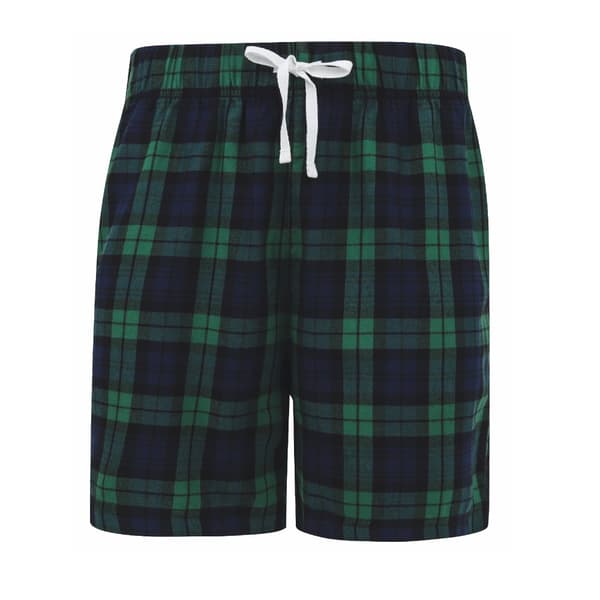 Skinni Fit Tartan Lounge Shorts til mænd