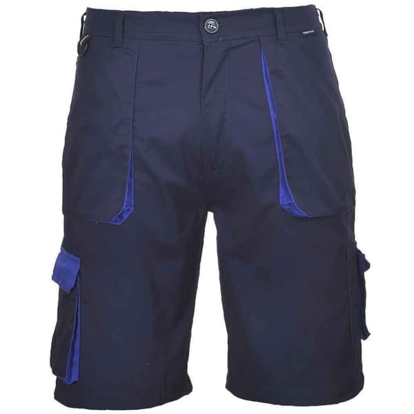 Portwest Texo kontrastfarvede Cargo Shorts til mænd