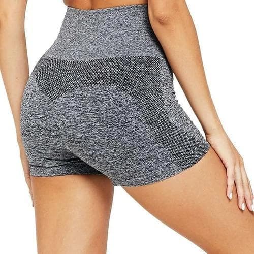 Fitness shorts med hög midja