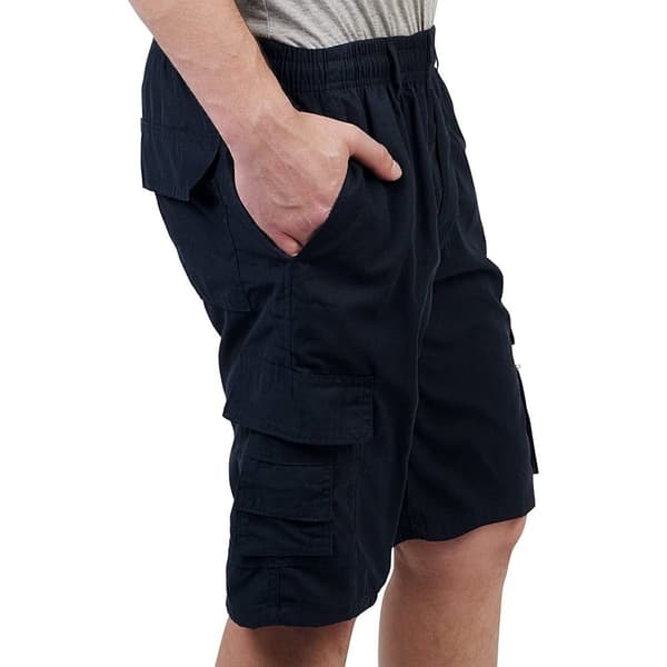 Krisp Mens Plain Cotton Cargo Shorts
