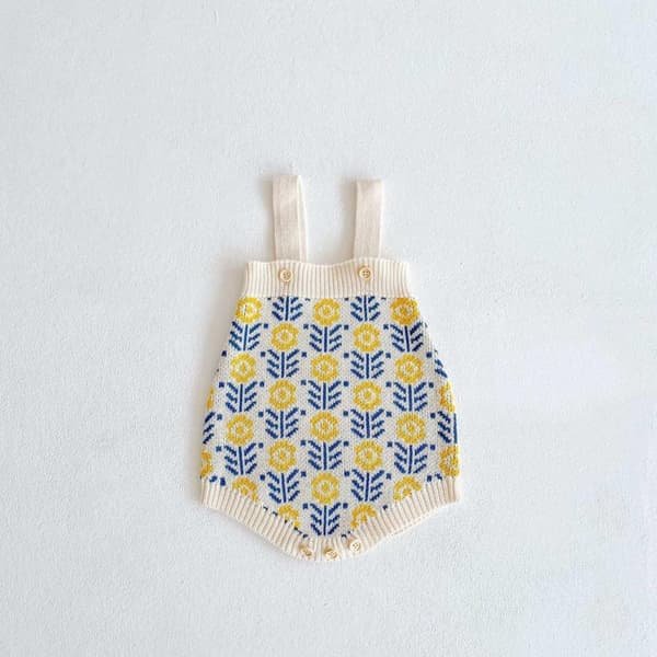 Brodert romper shorts dress for barn 7-12 måneder retro folkedrakt