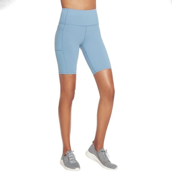 Skechers Go Walk High Waisted Bike Short W3SH53-BLGY, Kvinna, Shorts, Blå Blue S