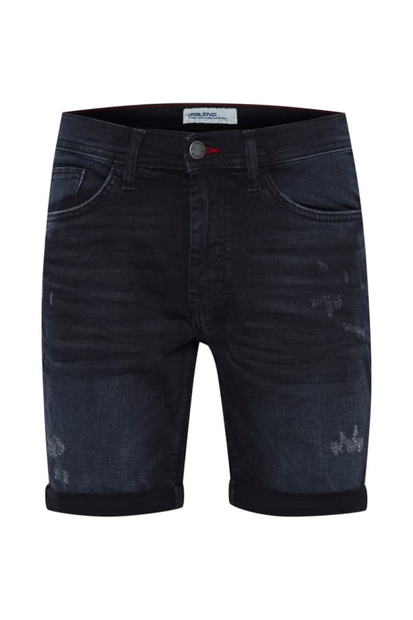 Blend - Jeansshorts 20713327  Rispningar Mörkblå XXL