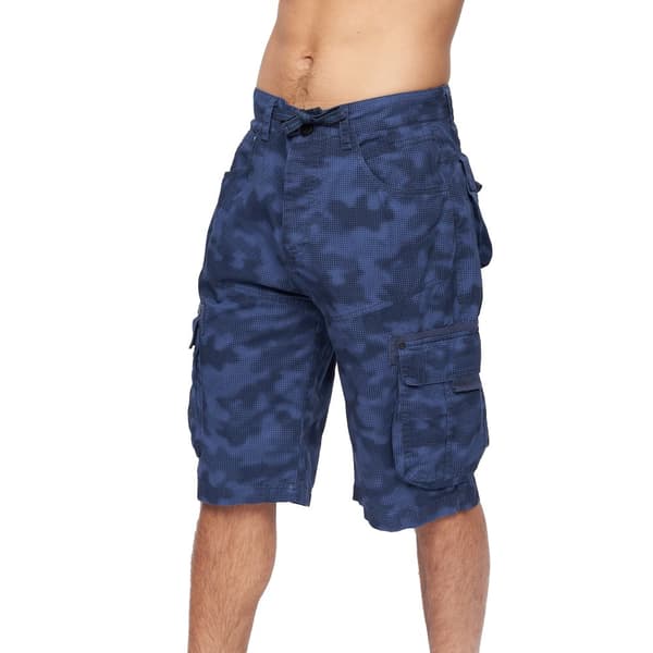 Crosshatch Hanwhere Camo Cargo Shorts til mænd Navy 34R