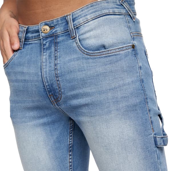 Crosshatch Mens Carpenter Denim Vintage Shorts