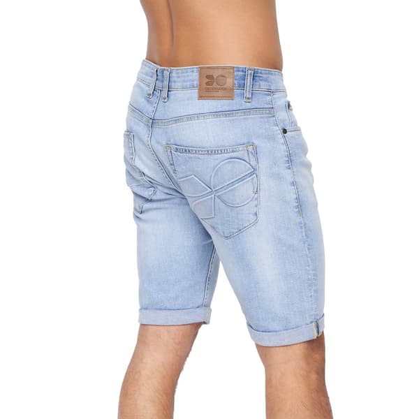 Crosshatch Tonwin Denim-prægede shorts til mænd