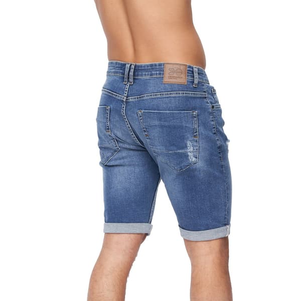 Crosshatch Mens Riptrey Abraised Denim Shorts
