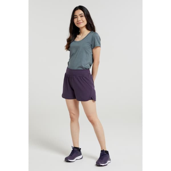 Mountain Warehouse Womens/Ladies Double Layered Running Shorts Dark Purple 8 UK