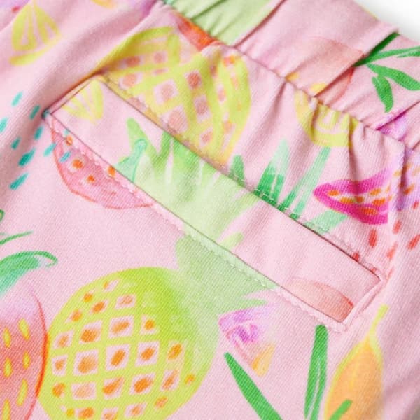 vidaXL Lasten shortsit kiristysnyörillä pehmeä pinkki 116