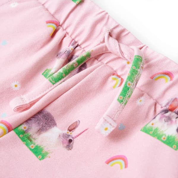 vidaXL Barneshorts med snor lyserosa 92