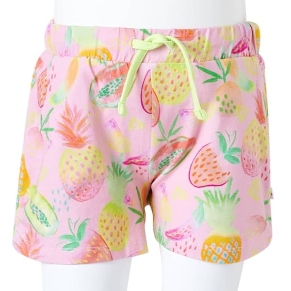 vidaXL Barneshorts med snor myk rosa 140