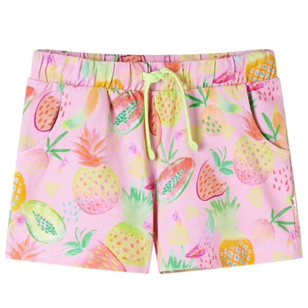vidaXL Barneshorts med snor myk rosa 140