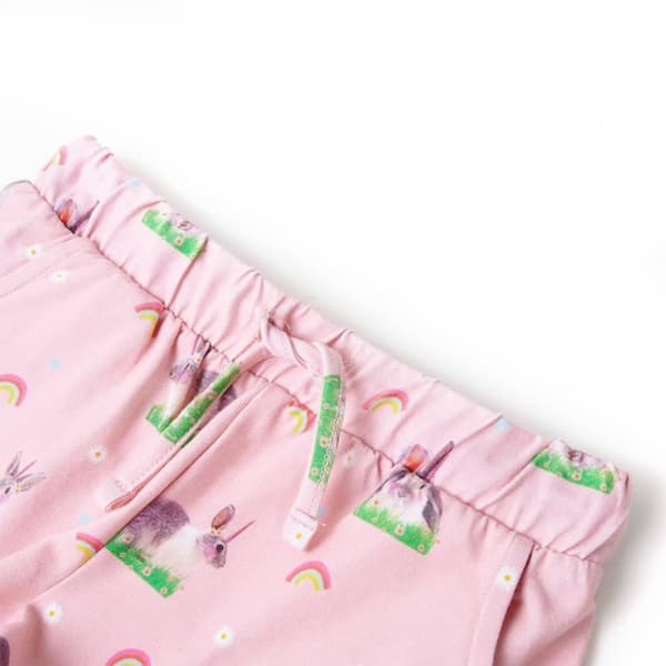 vidaXL Barneshorts med snor lyserosa 140