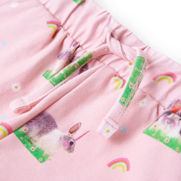 vidaXL Barneshorts med snor lyserosa 140