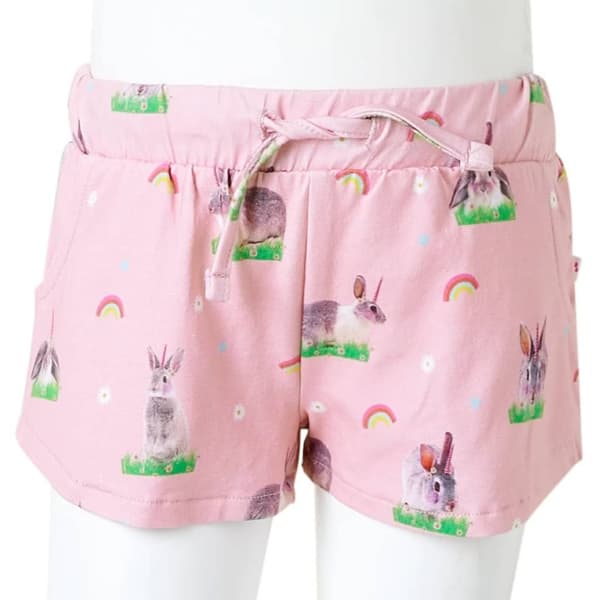 vidaXL Barneshorts med snor lyserosa 140