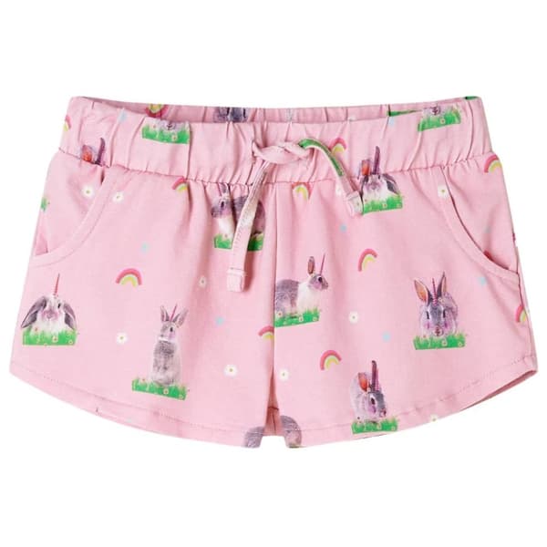 vidaXL Barneshorts med snor lyserosa 140