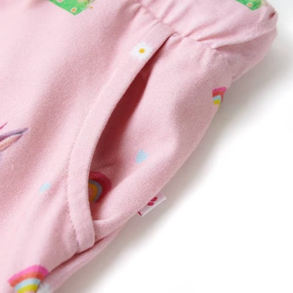 vidaXL Barneshorts med snor lyserosa 128