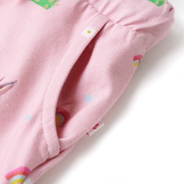 vidaXL Barneshorts med snor lyserosa 104