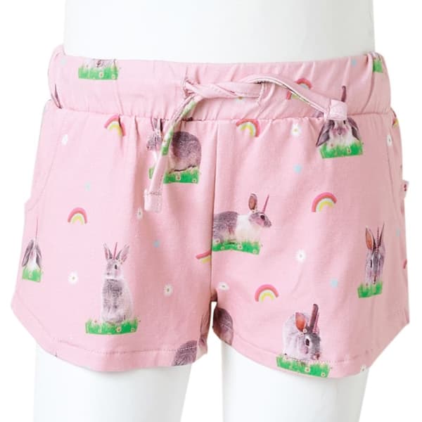 vidaXL Barneshorts med snor lyserosa 104
