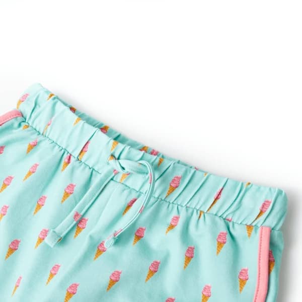 vidaXL Shorts för barn med snöre ljus mint 140