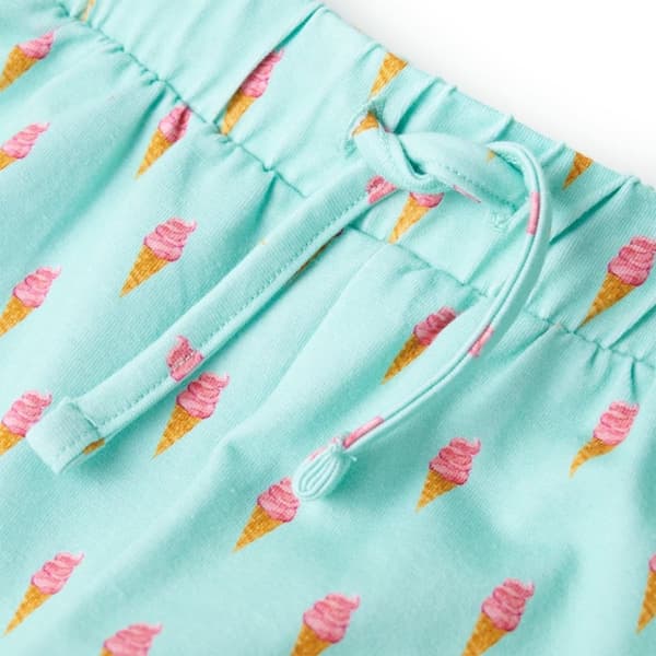 vidaXL Shorts för barn med snöre ljus mint 140
