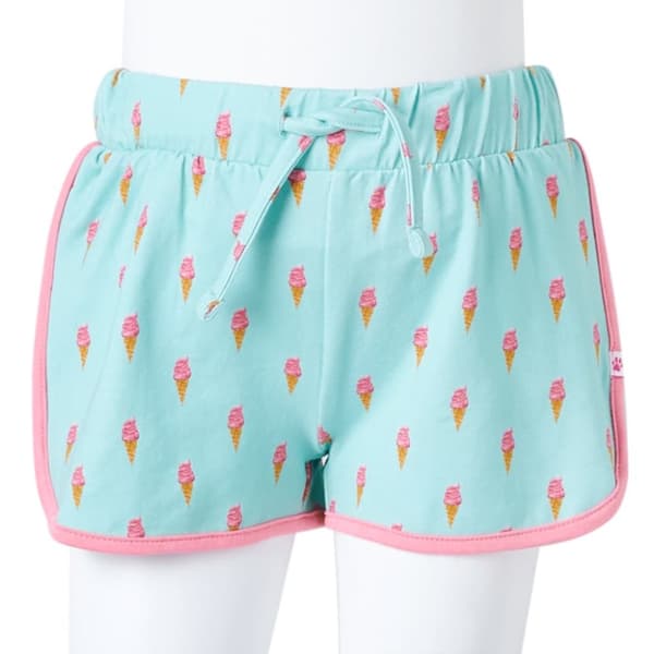 vidaXL Shorts för barn med snöre ljus mint 140