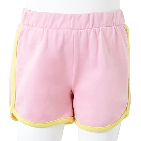 vidaXL Barneshorts med trim knallrosa 92