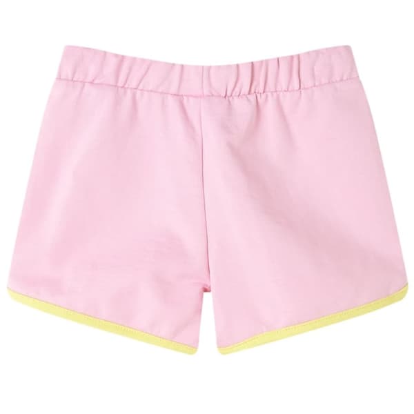 vidaXL Barneshorts med trim knallrosa 92
