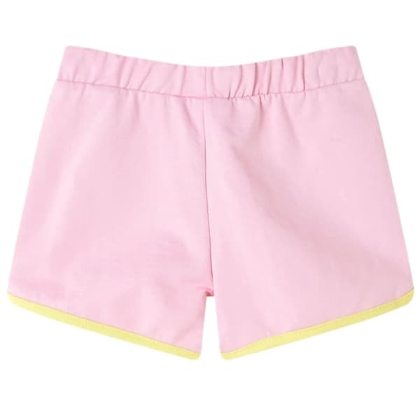 vidaXL Barneshorts med trim knallrosa 116