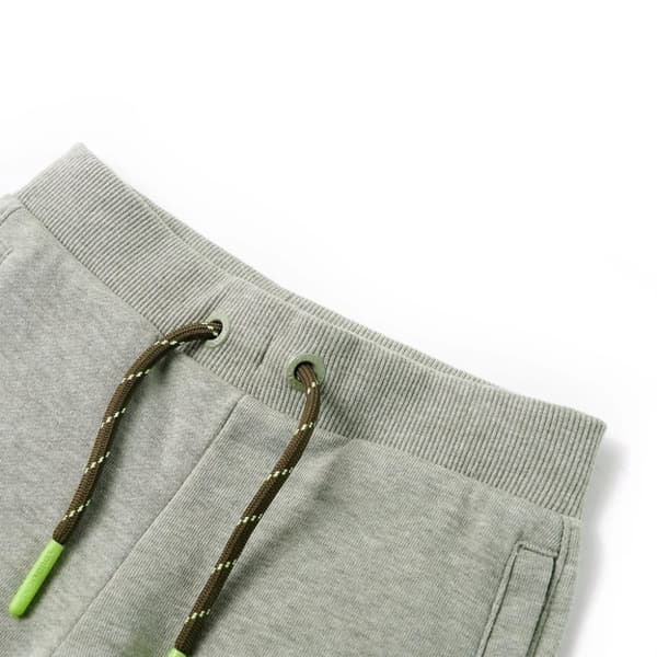 vidaXL Barneshorts med snor lysekaki melert 92