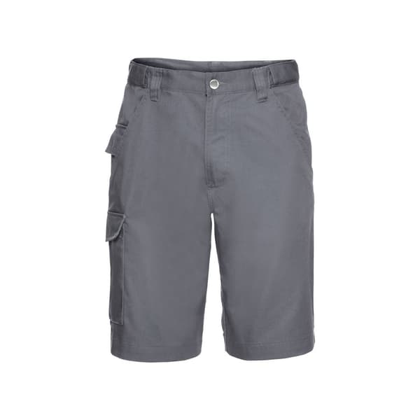 Russell Mens Polycotton Twill Shorts Convoy Grey 30R