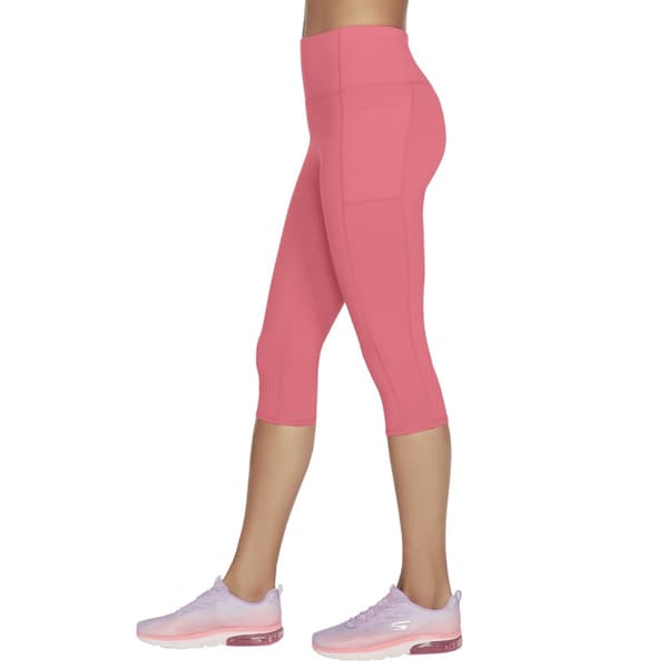 Skechers Go Walk High Waisted Capri Short W2CP2-RDBL, Kvinna, Shorts, Röd